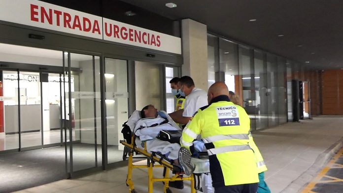 Simulacro en las Urgencias del Hospital de Guadalajara en vísperas de su entrada en servicio el 29 de septiembre de 2022.