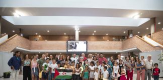 Despedida de los niños saharauis tras le verano de 2022 en Guadalajara.