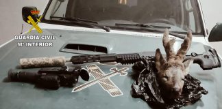 Material intervenido a un furtivo en Guadalajara. (Foto: Guardia Civil)