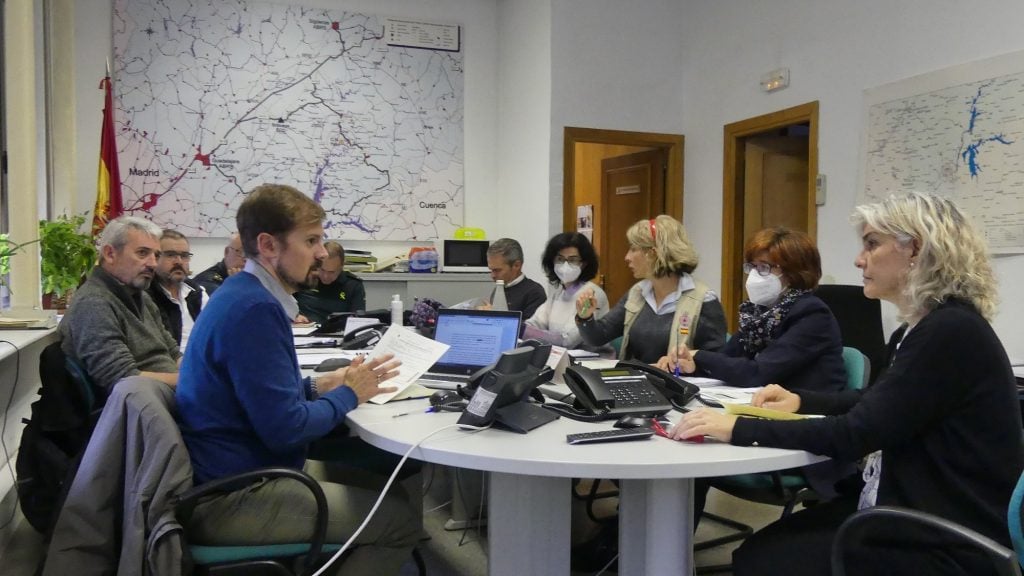 El CECOP, reunido durante el simulacro realizado en la central nuclear de Trillo el 17 de noviembre de 2022