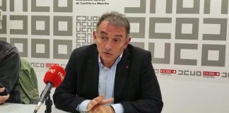 Enrique Santiago ha estado este lunes en Guadalajara como secretario general del Partido Comunista de España.
