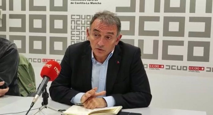 Enrique Santiago ha estado este lunes en Guadalajara como secretario general del Partido Comunista de España.