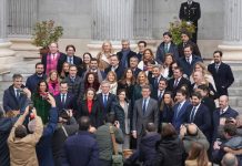 Cargos del PP ante el Congreso de los Diputados el 6 de diciembre de 2022.