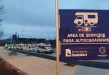 El parking de caravanas de Guadalajara, al amanecer del 6 de diciembre de 2022. (Foto: La Crónic@)