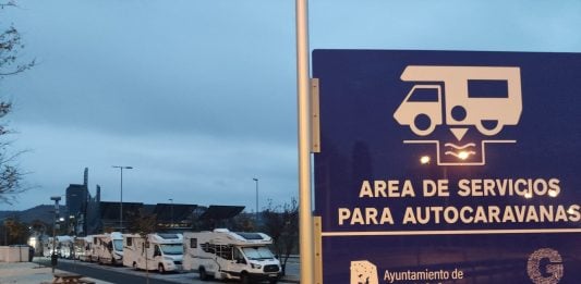 Las autocaravanas tendrán su propio espacio en Sacedón El parking de caravanas de Guadalajara, al amanecer del 6 de diciembre de 2022. (Foto: La Crónic@)