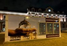 Publicidad de Guadalajara en Madrid en diciembre de 2022.
