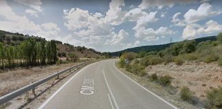 A esta altura de la CM-2003, en el término de Fuentenovilla se ha producido el moral accidente del 29 de enero de 2023. (Foto: Google Maps)