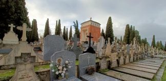 Uno de los patios más antiguos del cementerio de Guadalajara, a finales de 2022. (Foto: La Crónic@)