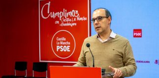 Pablo Bellido, ante los periodistas.