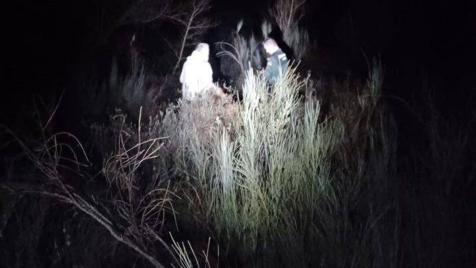 perdidos-11-de-enero Cuando la operación de rescate se culminó ya era noche cerrada sobre la Sierra Norte de Guadalajara. (Foto: Guardia Civil)