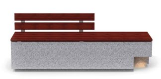 Jardineras colgantes, bancos de hormigón y nuevas papeleras antes de las elecciones en Guadalajara Modelo de banco para algunas calles del centro que pretende comprar el Ayuntamiento de Guadalajara.