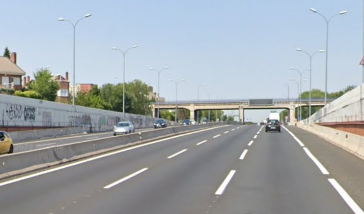 La A-2, a la altura de Canillejas.