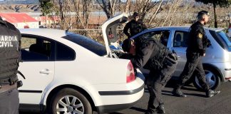 Parte del dispositivo de la Guardia Civil para resolver el secuestro de un vecino de Almonacid de Zorita. (Foto: Guardia Civil)