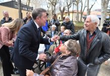 García-Page, el 17 de marzo de 2023 en Sigüenza.