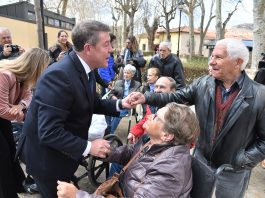 García-Page, el 17 de marzo de 2023 en Sigüenza.