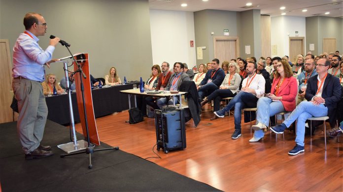Pablo Bellido ante el Comité Provincial del PSOE, el 11 de marzo de 2023.