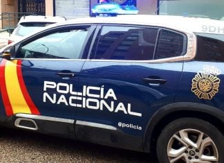 Coche patrulla de la Policía Nacional.
