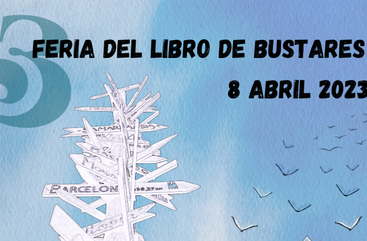 Cartel anunciador de la Feria del Libro de Bustares 2023.