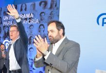 Paco Núñez y Feijóo este domingo en Guadalajara. (Foto: Rafa Martín / EP)