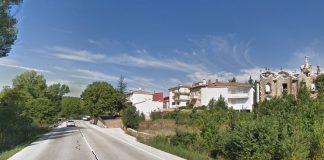 La N-211 a la altura de Rillo de Gallo.