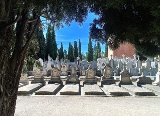 La crítica más siniestra del PSOE al Ayuntamiento de Guadalajara, a cuenta de los muertos Uno de los patios históricos del cementerio de Guadalajara. (Foto: La Crónic@)