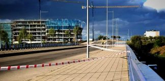 Estado del puente de Aguas Vivas en el momento de ser clausurado el 14 de abril de 2023.