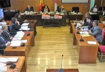 Primeros momentos del macrojuicio que ha comenzado este 12 de abril de 2023 en la Audiencia Provincial de Guadalajara y que, se estima, no terminará hasta finales de junio. (Foto: TSJCLM/La Crónic@)