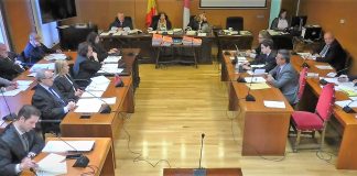 Primeros momentos del macrojuicio que ha comenzado este 12 de abril de 2023 en la Audiencia Provincial de Guadalajara y que, se estima, no terminará hasta finales de junio. (Foto: TSJCLM/La Crónic@)