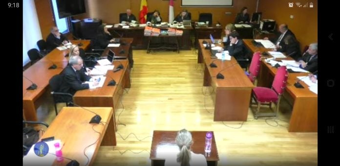 Un momento de la sesión del 18 de abril de 2023 en la Audiencia Provincial de Guadalajara. (Foto: TSCLM / EP)