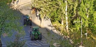 Tractorada en Guadalajara el 19 de abril de 2023. (Foto: La Crónic@)