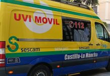 Ambulancia del SESCAM en Guadalajara en abril de 2023. (Foto: La Crónic@)