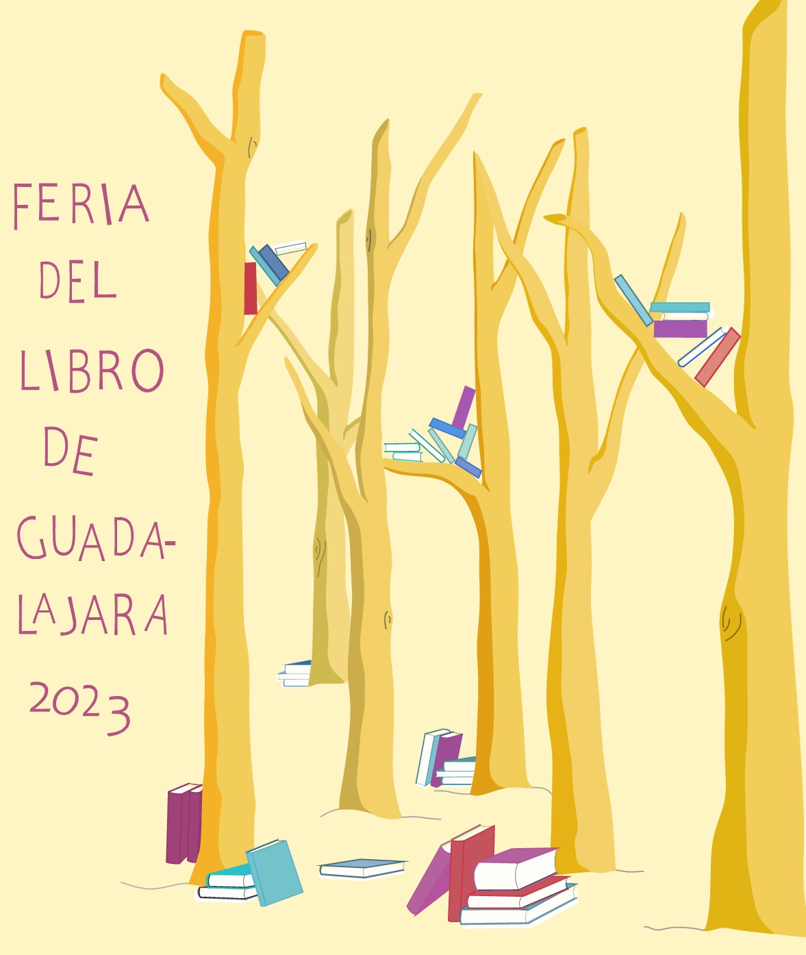 Cartel de la Feria del Libro de Guadalajara 2023.
