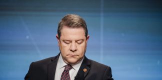 García-Page, en un momento del debate.