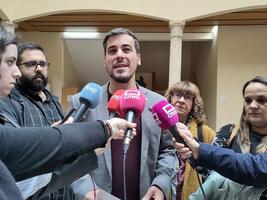 García Gascón, tras depositar su voto el 28M.