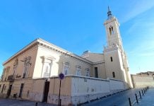 Nuevo aviso por calor este viernes en Guadalajara, sin riesgo de tormentas Desde mediados del siglo pasado, el colegio Marista de Guadalajara ocupa este palacete del centro de la ciudad, levantado sobre planos de Velázquez Bosco. (Foto: La Crónic@)