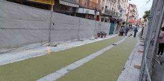 Dos franjas verdes recorrerán Miguel Fluiters de punta a punta. (Foto: La Crónic@)