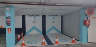 Carga gratis tu coche eléctrico hasta el 26 de octubre Puntos de recarga de Telpark en el parking de Dávalos. (Foto: La Crónic@)