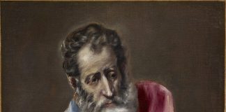 San Mateo es el único cuadro del apostolado de Almadrones al que se considera salido directamente de los pinceles de El Greco, como obra de taller que era. El óleo está desde hace décadas en Estados Unidos.