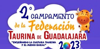 Cartel del campamento taurino infantil de Guadalajara, que convoca a su segunda edición en Arbancón.