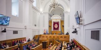 Salón de plenos de las Cortes de Castilla-La Mancha el 22 de junio de 2023, durante la constitución de la nueva legislatura.
