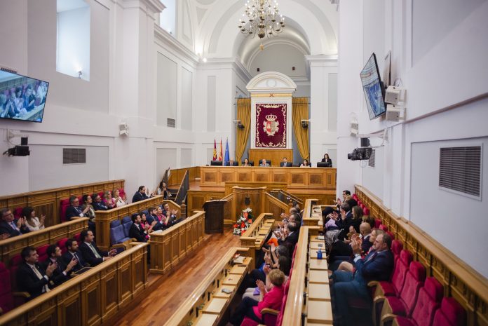 Salón de plenos de las Cortes de Castilla-La Mancha el 22 de junio de 2023, durante la constitución de la nueva legislatura.