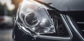 Si tu coche es una «tartana», mejor no lo saques esta semana o puede costarte caro Coche con un faro roto. (Foto: Freepick)