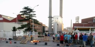 Una anterior protesta laboral en Bormioli Azuqueca, en 2013. (Foto: EP)