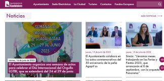 Web del Ayuntamiento de Guadalajara el 28 de junio de 2023.