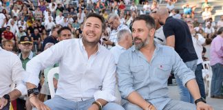 López Maraver y Abascal, juntos en el mitin del 15 de julio pasado en Guadalajara.