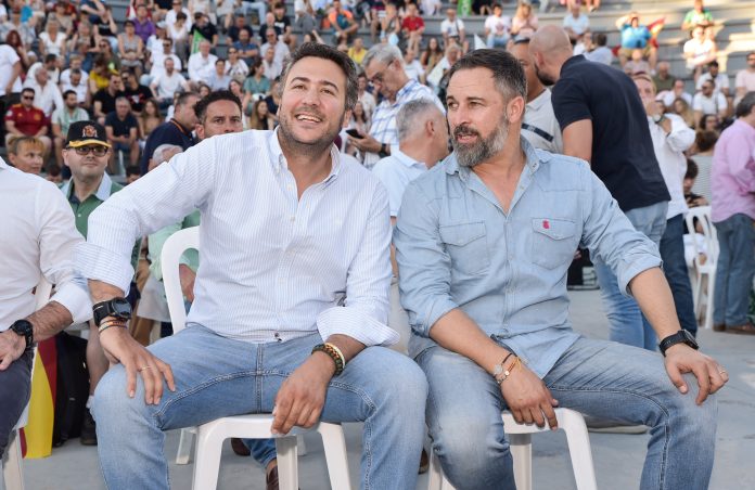 López Maraver y Abascal, juntos en el mitin del 15 de julio pasado en Guadalajara.