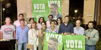 López Maraver, en el inicio de la campaña electoral de Vox en Guadalajara para las elecciones del 23J.