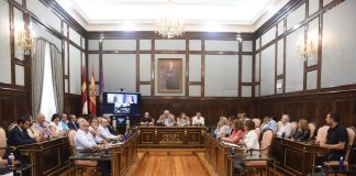 Pleno de cierre de mandato en la Diputación de Guadalajara el 14 de julio de 2023.