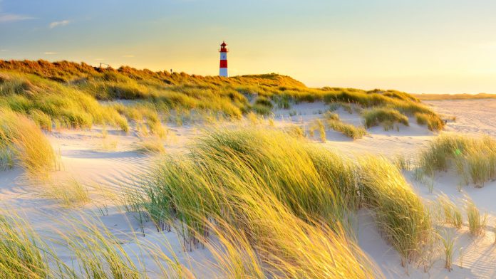 Playas y dunas en el estado federal de Schleswig-Holstein, en Alemania.