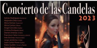 Cartel del Concierto de las Candelas en Albares, en su edición de 2023.